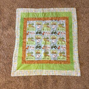 Handmade John Deere baby quilt gender neutral